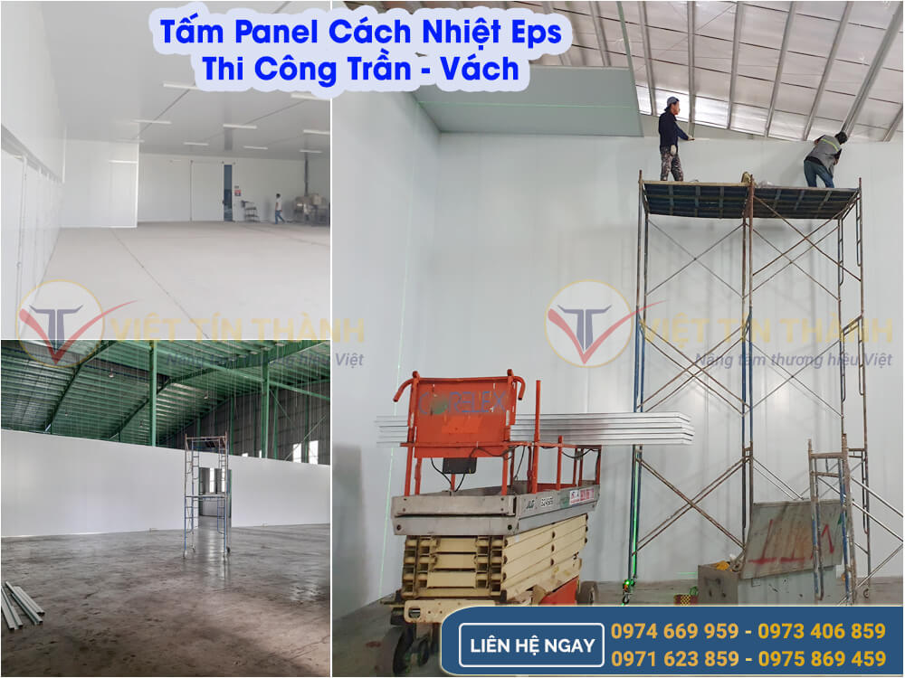 thi công trần vách tấm panel cách nhiệt